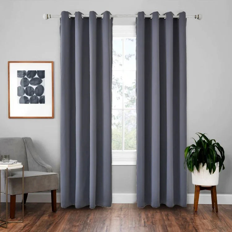 고정밀 커튼 차광 천 단열 단색 커튼, 52x95 인치(132x240CM), 140x175, 42x63 인치(107x160CM), 140×240, 52×63 인치(132×160CM), 140x225