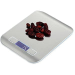 디지털 다기능 스테인리스 스틸 식품 주방 저울 LCD 디스플레이, 5kg/1g, 로즈 골드, 5kg/1g, 실버