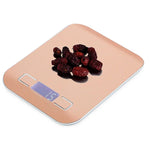 디지털 다기능 스테인리스 스틸 식품 주방 저울 LCD 디스플레이, 5kg/1g, 로즈 골드, 5kg/1g, 실버