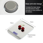 디지털 다기능 스테인리스 스틸 식품 주방 저울 LCD 디스플레이, 5kg/1g, 로즈 골드, 5kg/1g, 실버