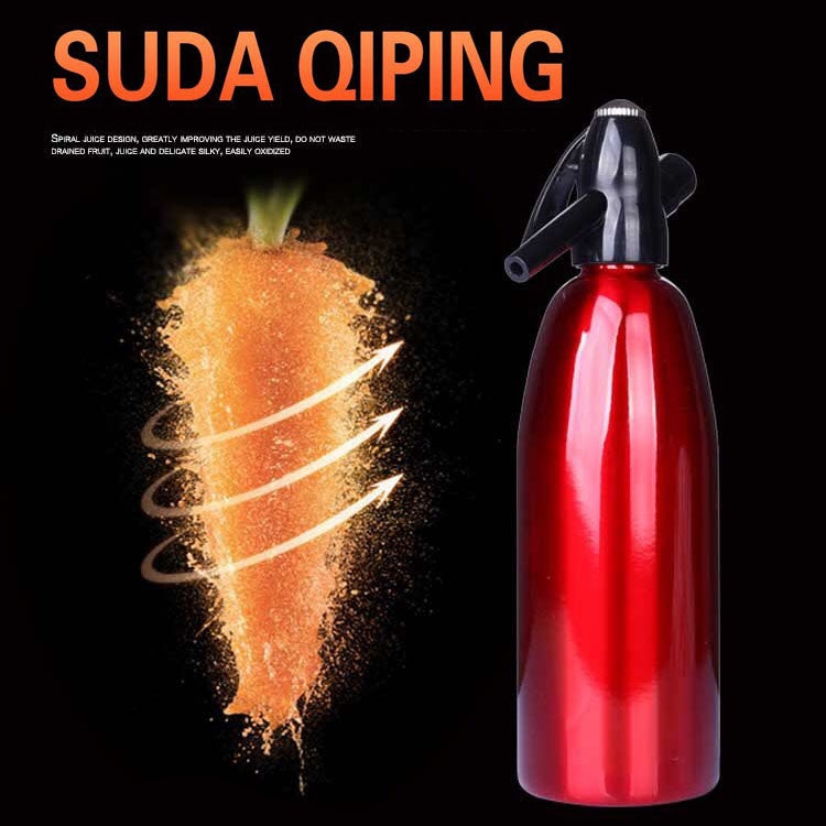 수동 소다 사이펀 CO2 디스펜서 물방울 생성기 시원한 음료 칵테일 소다 기계 알루미늄 바 DIY 소다 메이커, 용량: 1L