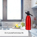수동 소다 사이펀 CO2 디스펜서 물방울 생성기 시원한 음료 칵테일 소다 기계 알루미늄 바 DIY 소다 메이커, 용량: 1L