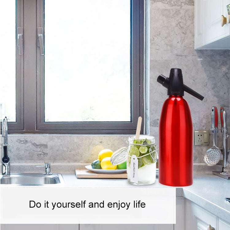 수동 소다 사이펀 CO2 디스펜서 물방울 생성기 시원한 음료 칵테일 소다 기계 알루미늄 바 DIY 소다 메이커, 용량: 1L