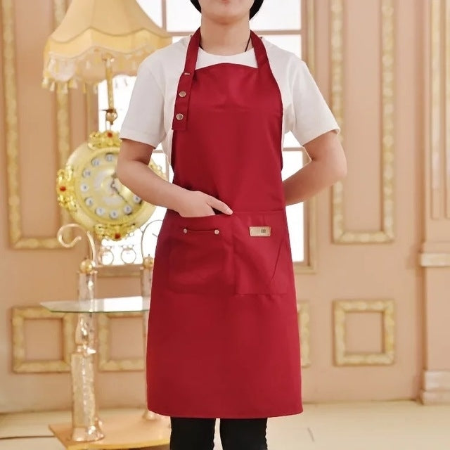 단색 요리용 주방 앞치마 여성 남성 셰프 웨이터 카페 숍 바비큐 미용사 앞치마