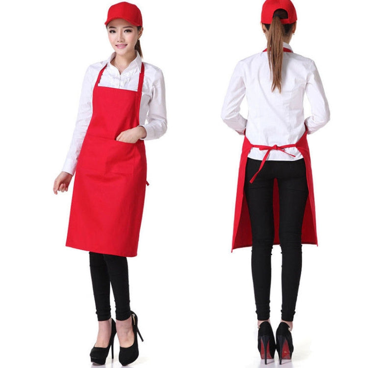 2개 세트 주방 셰프 앞치마 요리 베이킹 앞치마 주머니 포함, 블랙, 레드, 로즈 레드, 그린, 블루, 퍼플, 옐로우, 커피, 오렌지