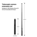 1.2m 액션 카메라 액세서리 셀피 스틱 Insta360 ONE X 및 ONE 스포츠 카메라 핸들 액세서리용, 1.2m Insta360 ONE X / ONE용