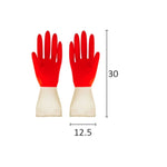 1쌍 가정용 투톤 세탁 장갑 집안일 청소 세탁 설거지용 라텍스 장갑, S, M, L, XL