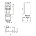 10 PCS AC-01 Three Pins Power Socket with Safety Switch Socket, 10 PCS AC-01