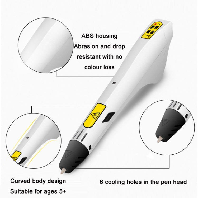 3D 프린팅 펜 어린이 장난감 아트 낙서 펜, USB, USB+EU 플러그, USB+AU 플러그, USB+US 플러그, USB+UK 플러그