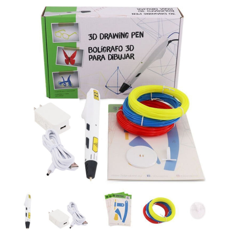3D 프린팅 펜 어린이 장난감 아트 낙서 펜, USB, USB+EU 플러그, USB+AU 플러그, USB+US 플러그, USB+UK 플러그