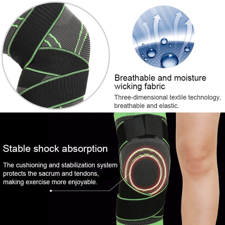 피트니스 러닝 사이클링 무릎 보호대 탄성 나일론 스포츠 압박 패드 슬리브, L, M, XL, XXL, S