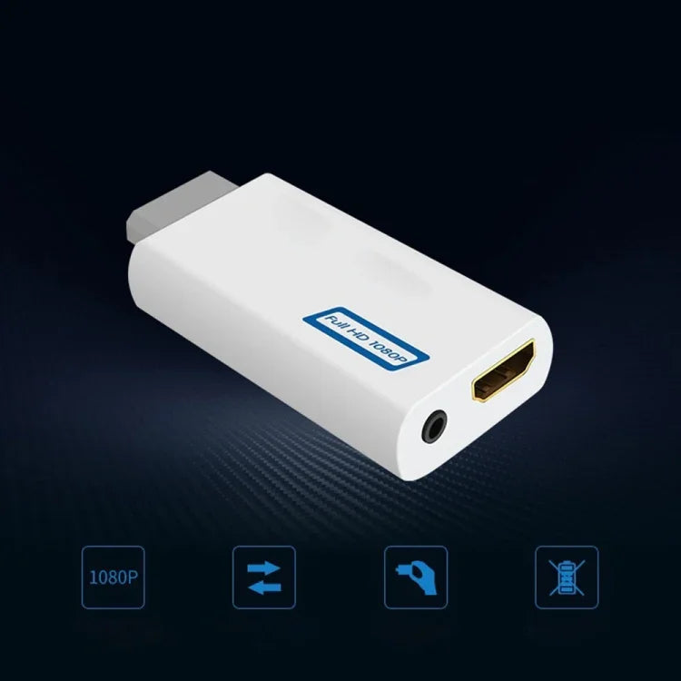 닌텐도 Wii 간편 플러그 앤 플레이 Wii to HDMI 1080p 변환 어댑터 Wii2hdmi 3.5mm 오디오 박스 Wii-link, HDMI 1080p 변환 어댑터
