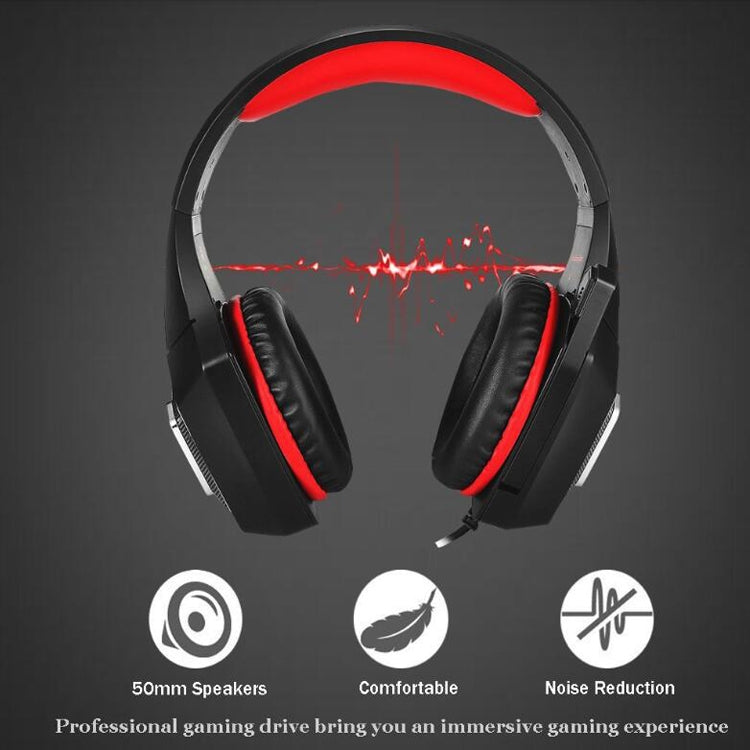 V1 3.5mm RGB 컬러풀 발광 유선 컨트롤 게이밍 헤드셋, 케이블 길이: 2.2m
