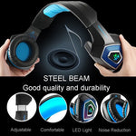 V1 3.5mm RGB 컬러풀 발광 유선 컨트롤 게이밍 헤드셋, 케이블 길이: 2.2m