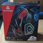 V1 3.5mm RGB 컬러풀 발광 유선 컨트롤 게이밍 헤드셋, 케이블 길이: 2.2m
