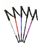 NECASIL 3단 알루미늄 합금 직선 손잡이 수축식 트레킹 폴, 3단 (블랙), 3단 (레드), 3단 (블루), 3단 (실버)