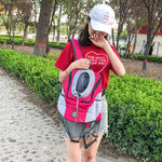 야외 반려동물 강아지 캐리어 가방 앞가방 더블 숄더 휴대용 여행용 백팩 메쉬 백팩 헤드, S, L