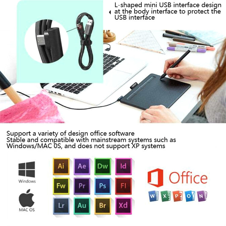 Wacom CTL-4100 태블릿 인튜어스 손그림 보드 컴퓨터 드로잉 보드 필기 보드, CTL-4100