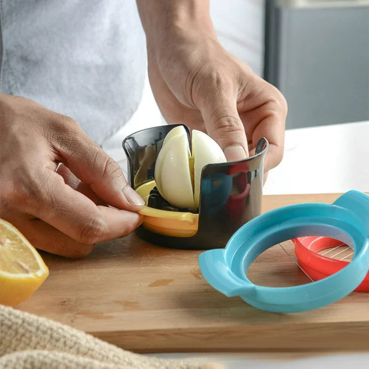 2 PCS 3 in 1 Egg Cutter Kitchen Tools, Egg Slicer 1