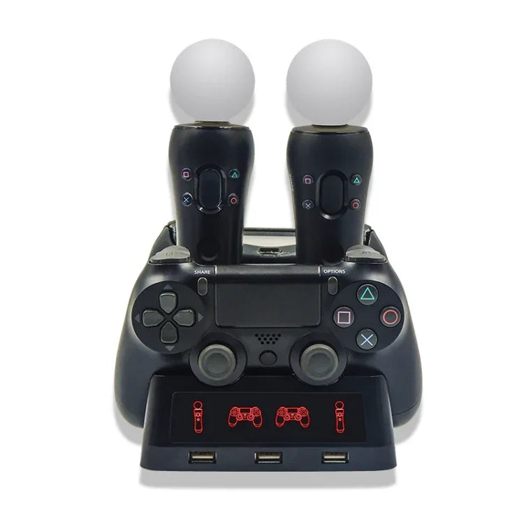 iPlay 게임패드 충전기 다기능 충전 베이스 PS4 / PS4 Move / PS VR용, PS4 VR/PS VR/PS Move용