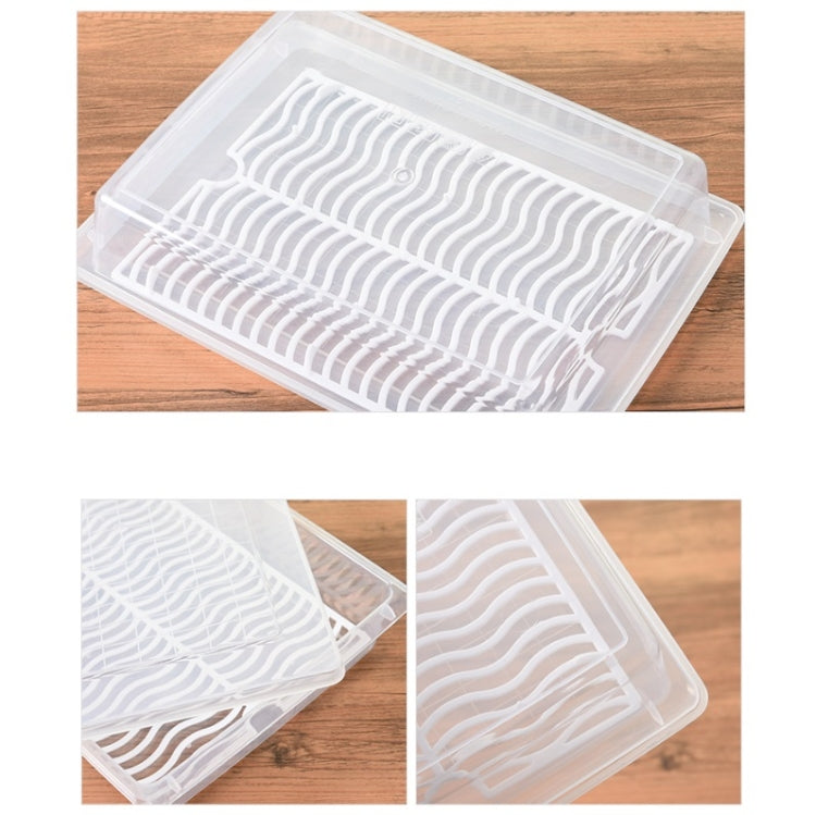 주방 냉장고 배수 신선 보관 상자 식품 플라스틱 밀폐 냉동 보관 상자 생선 신선 상자, 27x20x5.5cm, 27x11x6cm