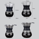 High Temperature Resistant Coffee Maker, 200ml With Strainer, 400ml With Strainer, 200ml Without Strainer, 400ml Without Strainer