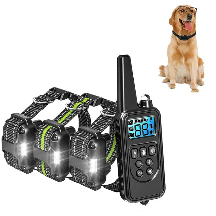 짖음 방지 애완용품 목걸이 리모컨 목걸이 개 훈련 기기, 880-1 블랙, 880-1 그린, 880-2, 880-3
