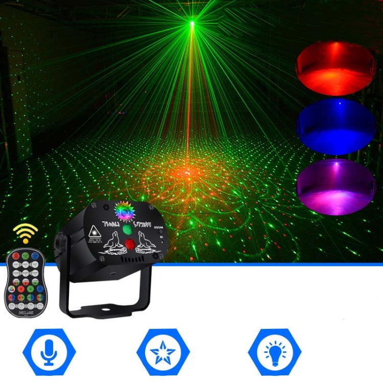 MN-R60 USB 충전식 미니 음성 활성화 레이저 라이트 크리스마스 홈 엔터테인먼트 플래시 LED 레이저 분위기 조명 무대 조명