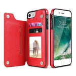 For iPhone XR Retro PU Leather Case Multi Card Holders Phone Case, For iPhone XR
