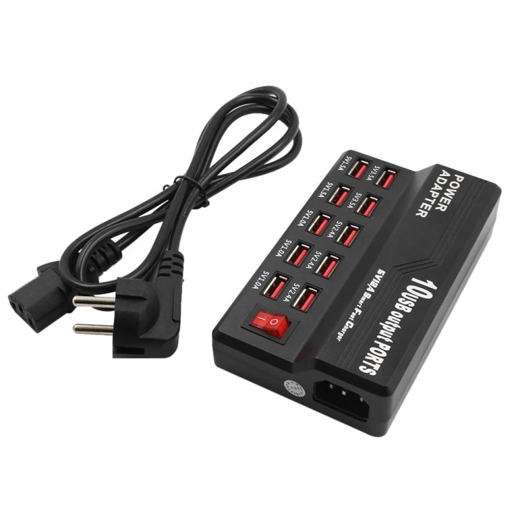 100-240V USB 인터페이스 스마트 고속 충전 디지털 전자 충전기 다기능 충전기, 미국 플러그, 10포트, 12포트