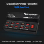 100-240V USB 인터페이스 스마트 고속 충전 디지털 전자 충전기 다기능 충전기, 미국 플러그, 10포트, 12포트