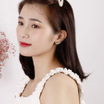 S925 스털링 실버 그린 연꽃잎 귀걸이