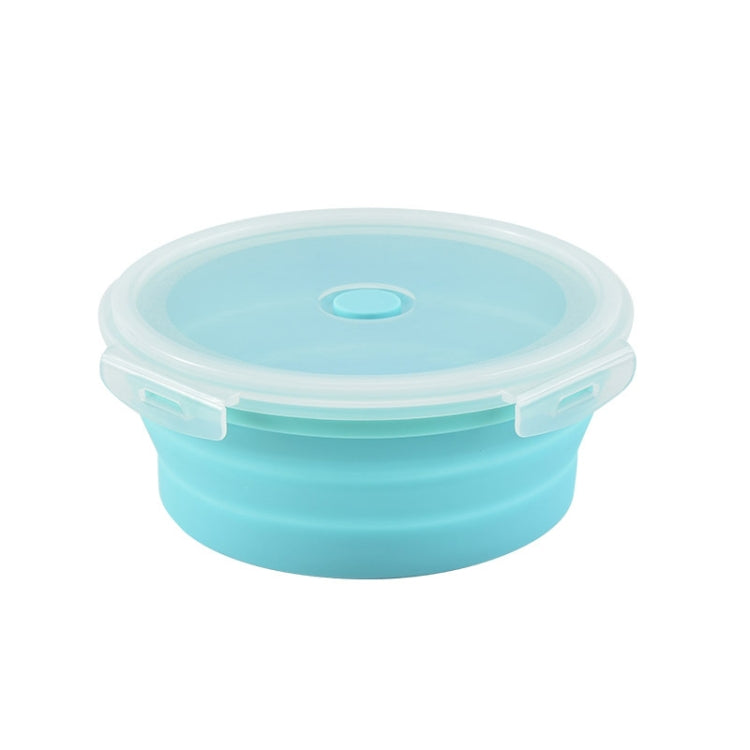 전자레인지용 휴대용 접이식 도시락 원형 실리콘 도시락 무작위 색상 배송, 용량:350ml, 350ml, 500ml, 800ml, 1200ml