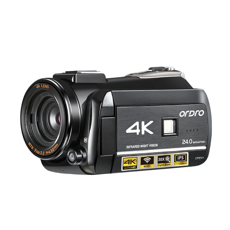 ORDRO AC3 3.1인치 IPS 스크린 4K 풀 HD 13MP 야간 시야 WiFi 라이브 캠코더 DV 디지털 카메라, 표준, 표준 + 마이크, 표준 + 마이크 + 핸드헬드 스탠드, 표준 + 마이크 + 보조 조명