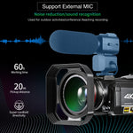 ORDRO AC3 3.1인치 IPS 스크린 4K 풀 HD 13MP 야간 시야 WiFi 라이브 캠코더 DV 디지털 카메라, 표준, 표준 + 마이크, 표준 + 마이크 + 핸드헬드 스탠드, 표준 + 마이크 + 보조 조명