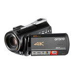 ORDRO AC5 4K HD 야간 시야 WiFi 12배 광학 줌 디지털 비디오 DV 카메라 캠코더, 표준, 표준 + 마이크, 표준 + 마이크 + 핸드헬드 스탠드, 표준 + 마이크 + 보조 조명