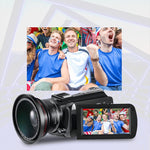 ORDRO AC5 4K HD 야간 시야 WiFi 12배 광학 줌 디지털 비디오 DV 카메라 캠코더, 표준, 표준 + 마이크, 표준 + 마이크 + 핸드헬드 스탠드, 표준 + 마이크 + 보조 조명