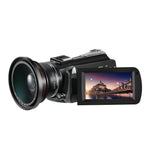 ORDRO AC5 4K HD 야간 시야 WiFi 12배 광학 줌 디지털 비디오 DV 카메라 캠코더, 표준, 표준 + 마이크, 표준 + 마이크 + 핸드헬드 스탠드, 표준 + 마이크 + 보조 조명