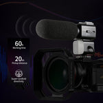 ORDRO AC5 4K HD 야간 시야 WiFi 12배 광학 줌 디지털 비디오 DV 카메라 캠코더, 표준, 표준 + 마이크, 표준 + 마이크 + 핸드헬드 스탠드, 표준 + 마이크 + 보조 조명