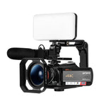 ORDRO AC5 4K HD 야간 시야 WiFi 12배 광학 줌 디지털 비디오 DV 카메라 캠코더, 표준, 표준 + 마이크, 표준 + 마이크 + 핸드헬드 스탠드, 표준 + 마이크 + 보조 조명