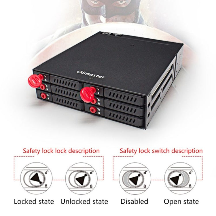 OImaster MR-6601 6베이 광학 드라이브 하드 디스크 박스, MR-6601