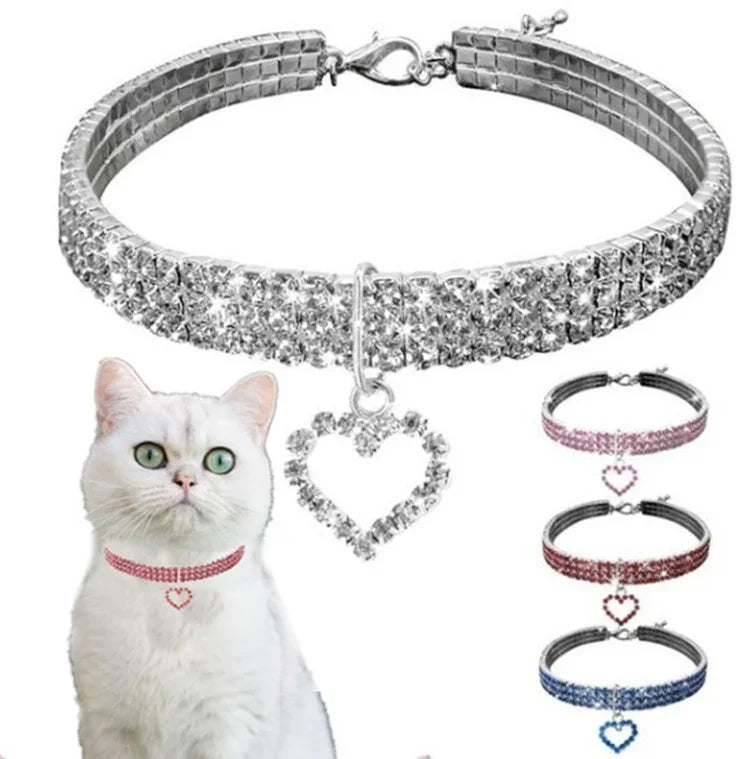 애완동물 용품 탄력 사랑 고양이 및 개 액세서리 애완동물 목걸이, S, M, L