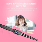 LCD 원뿔형 컬링 아이언 단일 튜브 세라믹 유약 배 모양 꽃 원뿔, 19mm EU, 25mm EU, 25mm US, 19mm US, 32mm EU