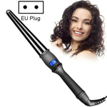 LCD 원뿔형 컬링 아이언 단일 튜브 세라믹 유약 배 모양 꽃 원뿔, 19mm EU, 25mm EU, 25mm US, 19mm US, 32mm EU