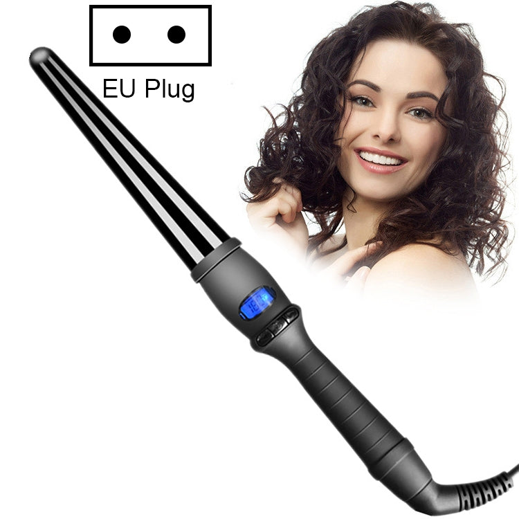 LCD 원뿔형 컬링 아이언 단일 튜브 세라믹 유약 배 모양 꽃 원뿔, 19mm EU, 25mm EU, 25mm US, 19mm US, 32mm EU