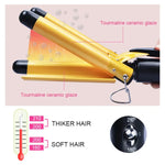 20-32m 자동 세라믹 펌 스플린트 헤어 컬러 3배럴 대형 웨이브 헤어 컬링 아이언 도구, 32mm