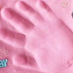 3 PCS Baby Care Air Dry Soft Clay Baby Hand and Foot Inkpad, Blue, Green, Pink, Purple, Orange, Red, White, Yellow