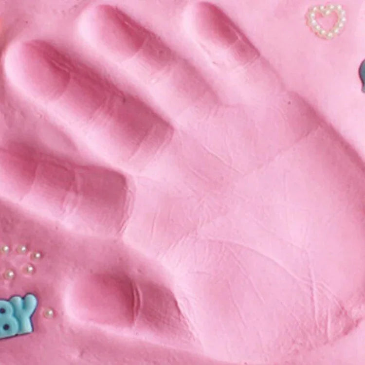 3 PCS Baby Care Air Dry Soft Clay Baby Hand and Foot Inkpad, Blue, Green, Pink, Purple, Orange, Red, White, Yellow