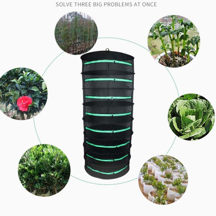 걸이형 허브 건조망 접이식 건조대 지퍼 닫힘 식물 건조망, 60cm 직경 2층, 60cm 직경 4층, 60cm 직경 6층, 60cm 직경 8층