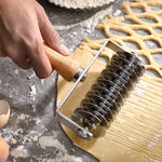제빵 도구 스테인리스 스틸 나무 손잡이 피자 롤러 커터 디저트 호브 피자 칼, 피자 커터 1개